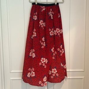 Zadig and Voltaire Red Floral Skirt